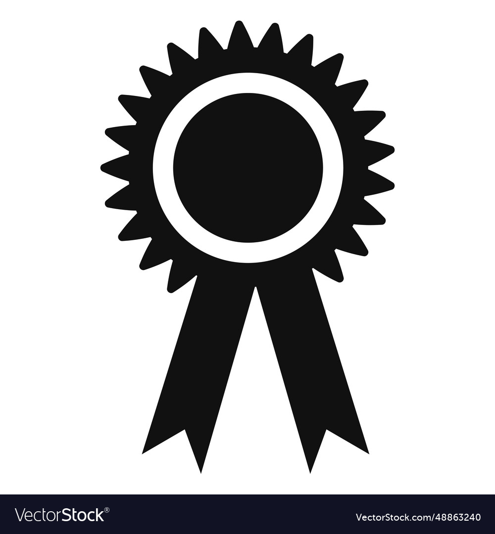 Graduation award ribbon flat Royalty Free Vector Image