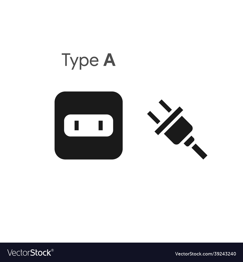 Icon of a type electrical outlet Royalty Free Vector Image