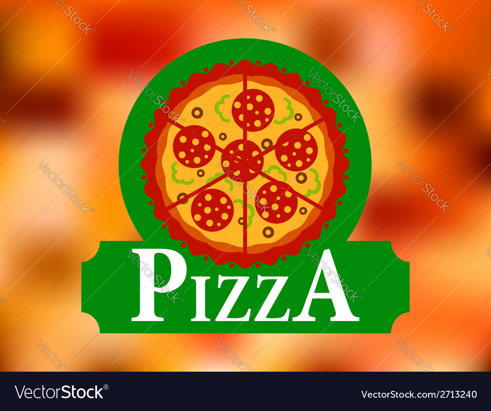 Italian pizza restaurant label Royalty Free Vector Image