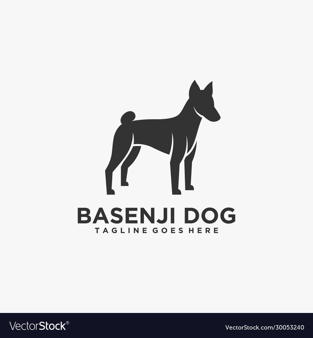 Logo dog pose silhouette style