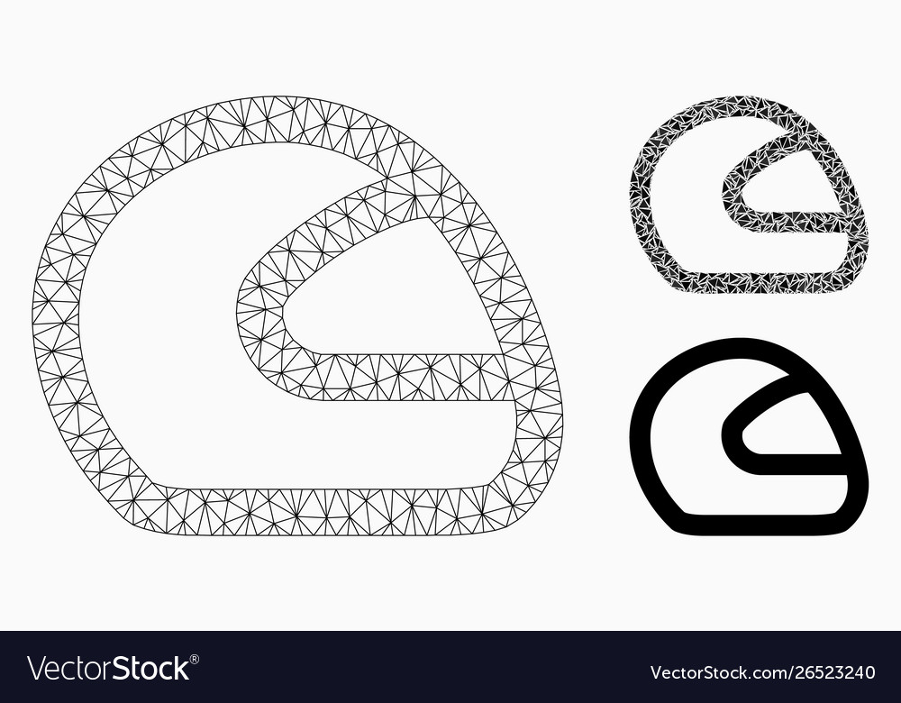 Motorrad Helm Netz 2D Modell