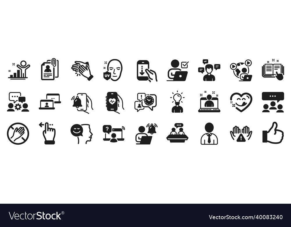 Set of people icons such as conversation messages