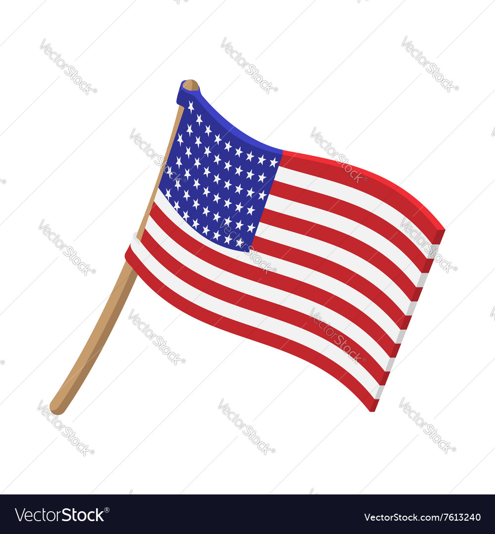 Download USA flag cartoon icon Royalty Free Vector Image