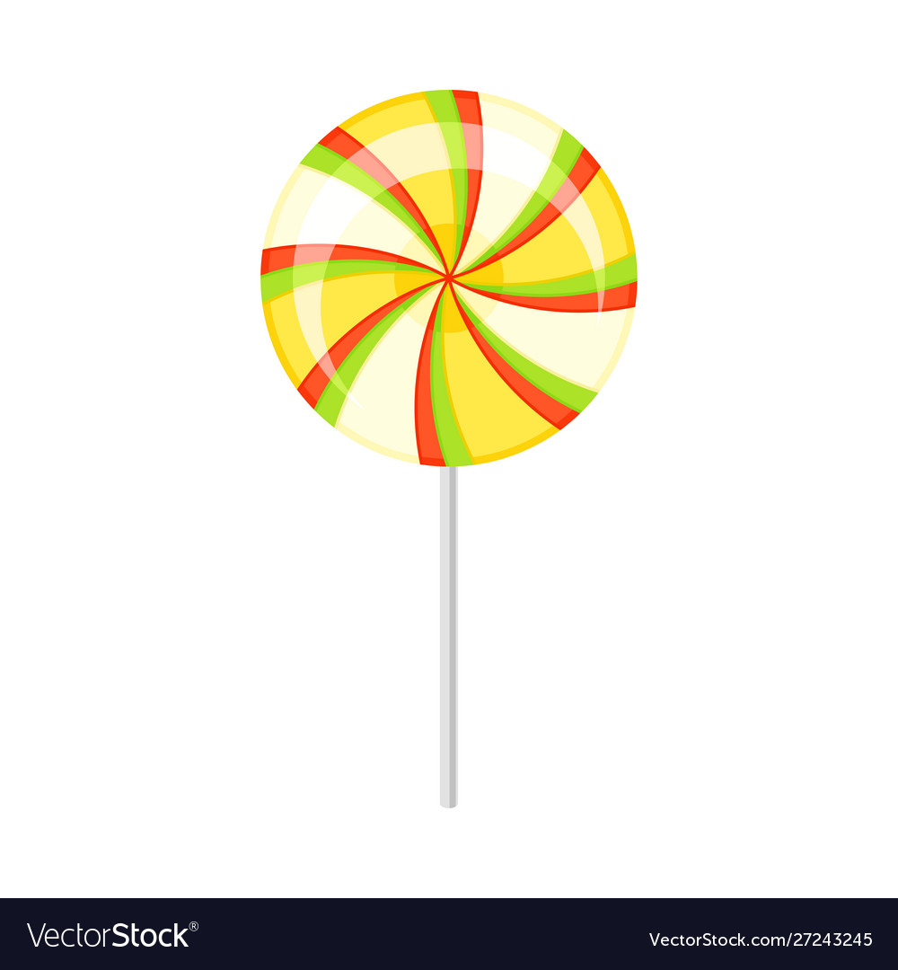 Multi-colored round lollipop Royalty Free Vector Image