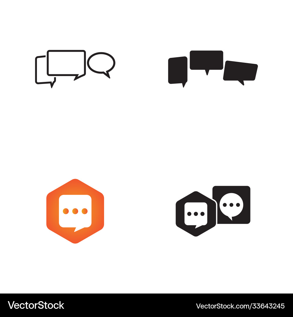 Speech bubble icon logo Royalty Free Vector Image