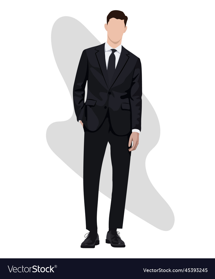 Stylish male businessman in a business suit Vector Image