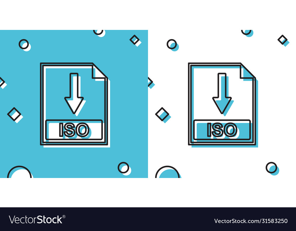Schwarze Iso-Datei Dokument Symbol herunterladen Schaltfläche