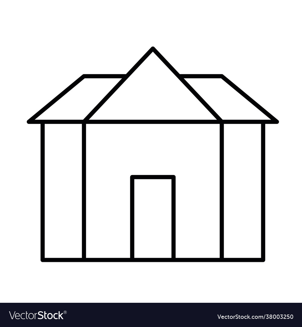 Luxury mansion thin line icon Royalty Free Vector Image