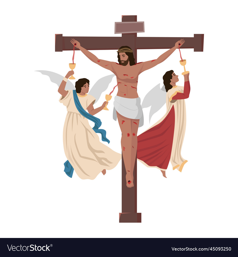 Precious Blood Of Jesus Flat Royalty Free Vector Image