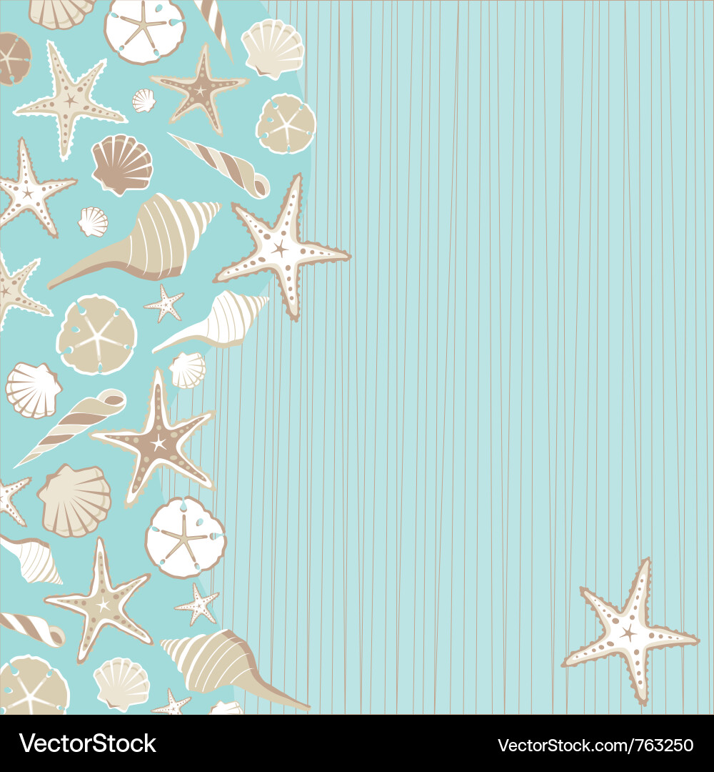 Seashell beach party Royalty Free Vector Image