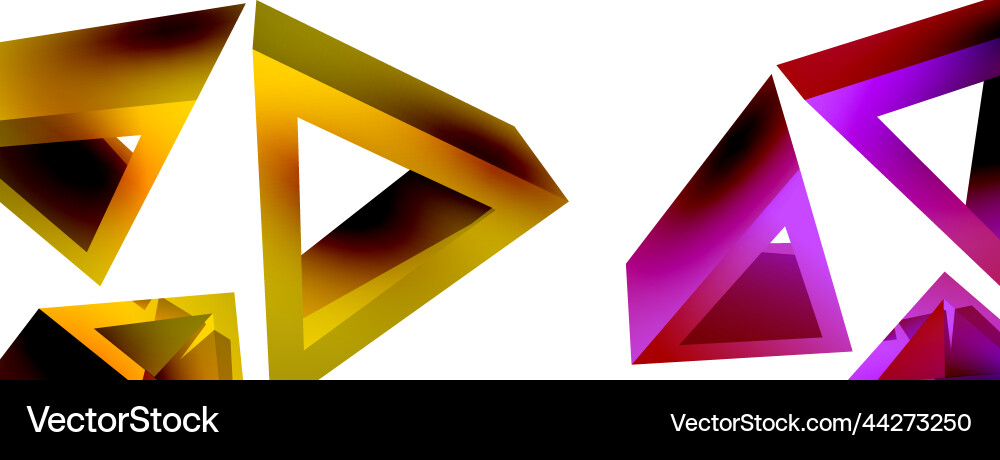 Triangle abstract background 3d basic Royalty Free Vector