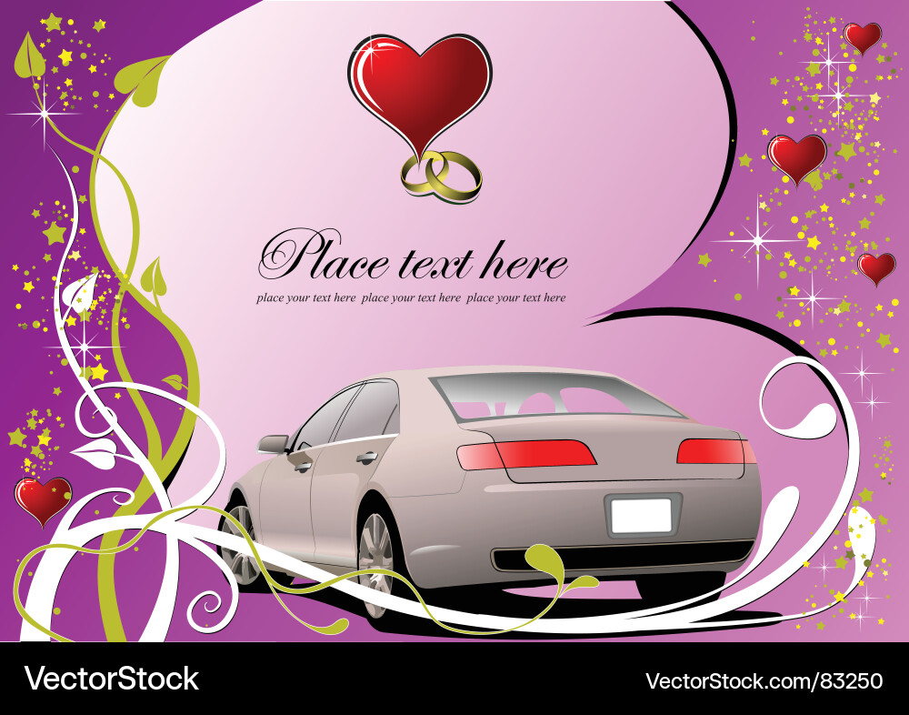 Wedding card Royalty Free Vector Image - VectorStock