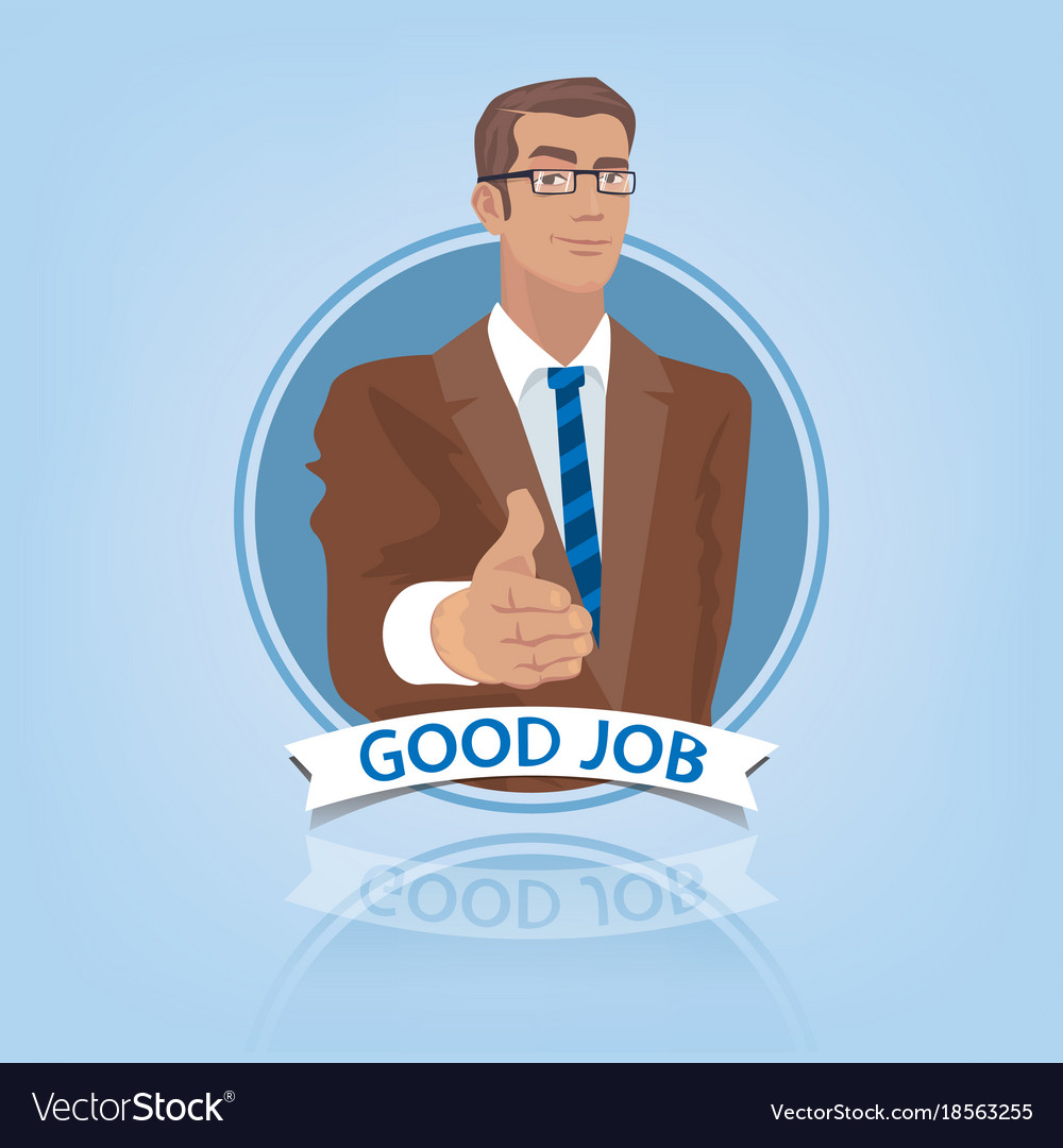 Businessman stretches out his hand to say hello Vector Image