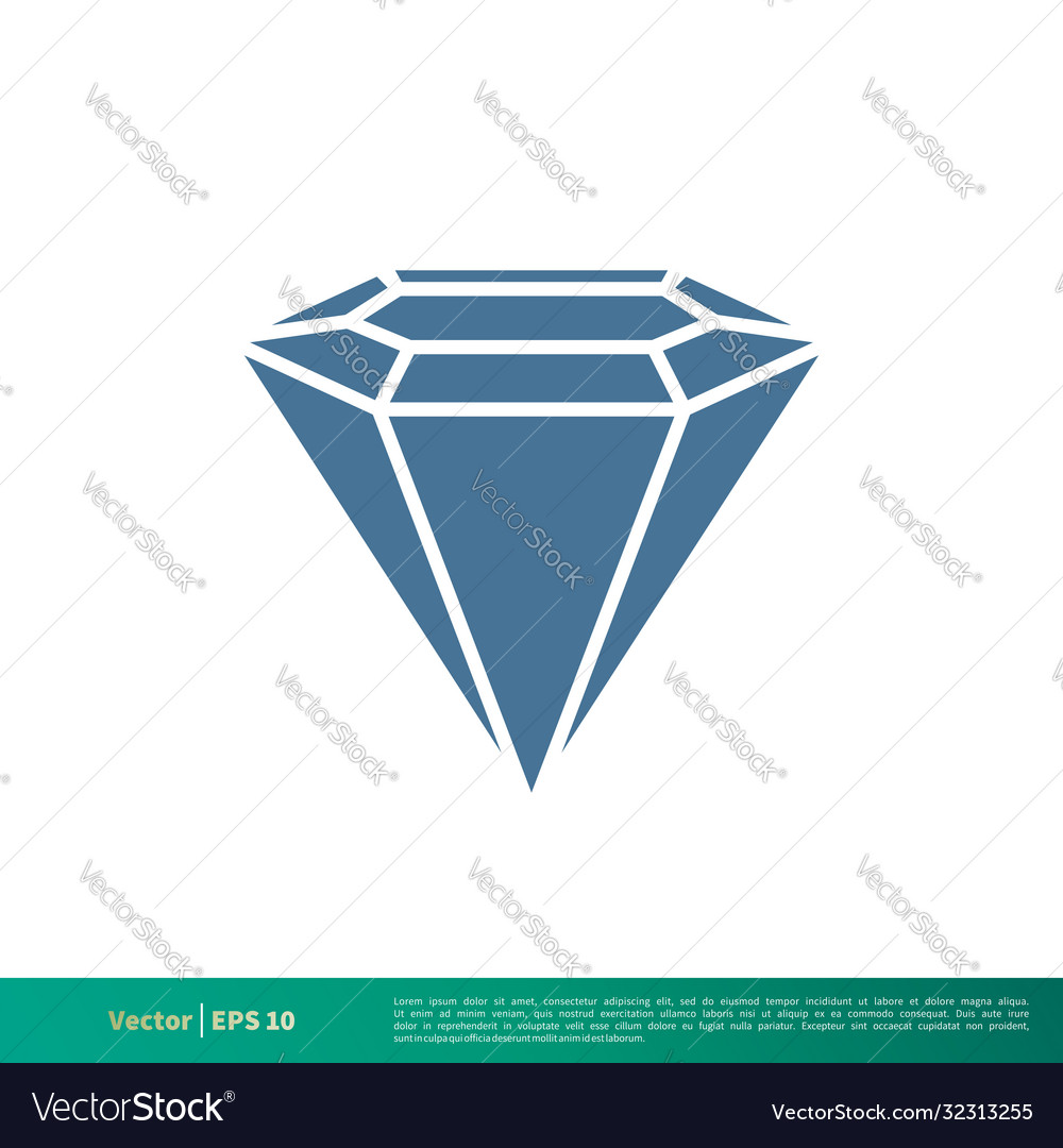 Diamond icon logo template design eps 10 Vector Image