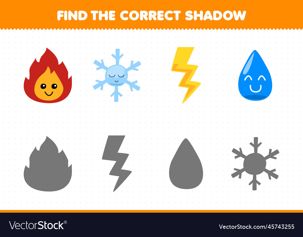 Education game for children find the correct Vector Image