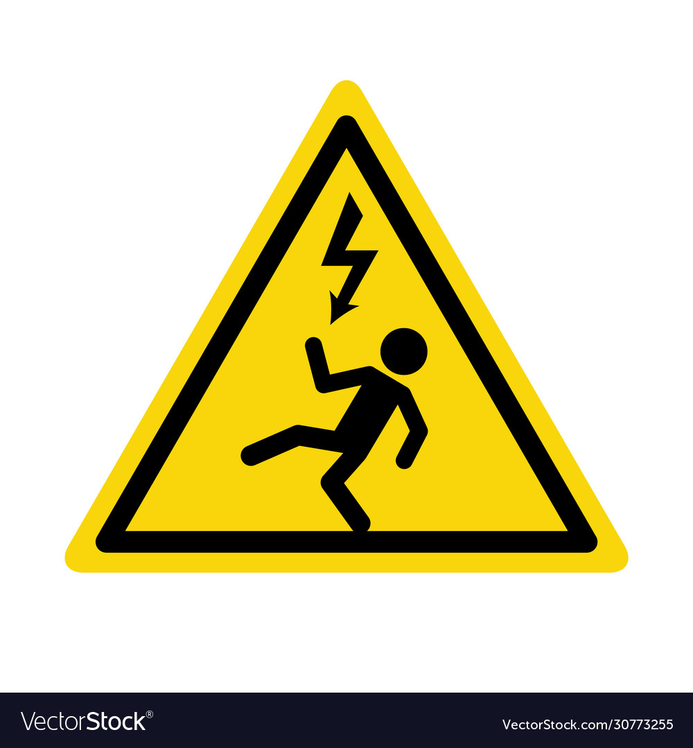 Electric high voltage danger haard icon Royalty Free Vector