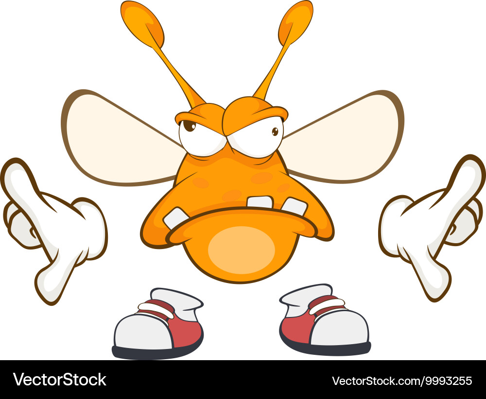 Funny Clothes Moth Cartoon Royalty Free Vector Image