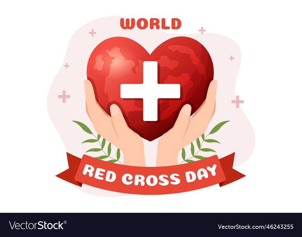 World red cross day on may 8 to medical health Vector Image