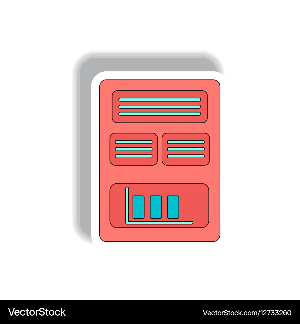 Bar graph statistic report Royalty Free Vector Image
