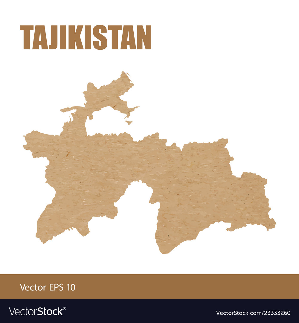 Detailed map of tajikistan cut out craft paper