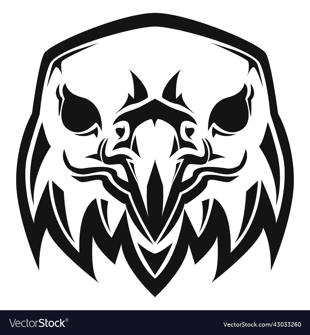 Eagle head high contrast Royalty Free Vector Image