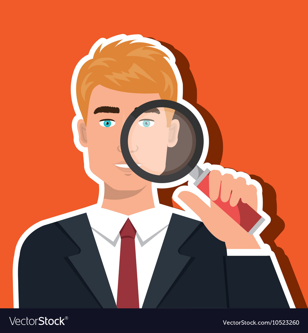 Man Search Icon Royalty Free Vector Image - Vectorstock