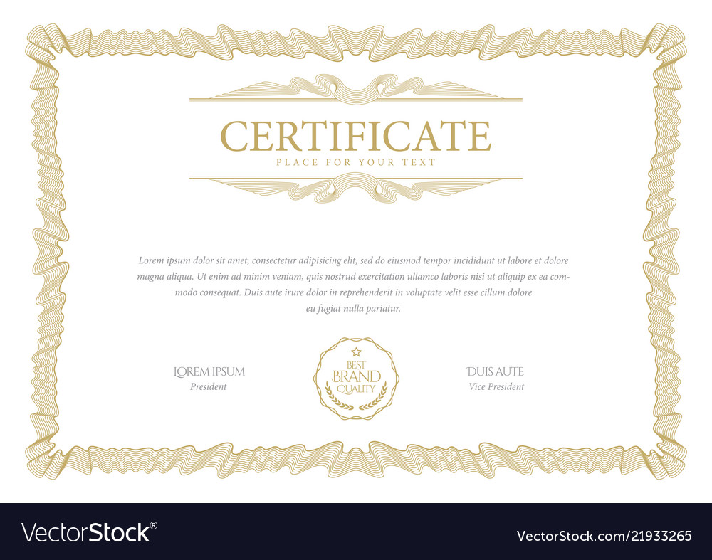 Certificate template diploma of modern design