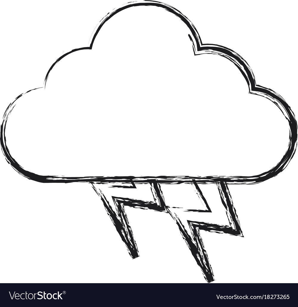 Cloud and thunder icon