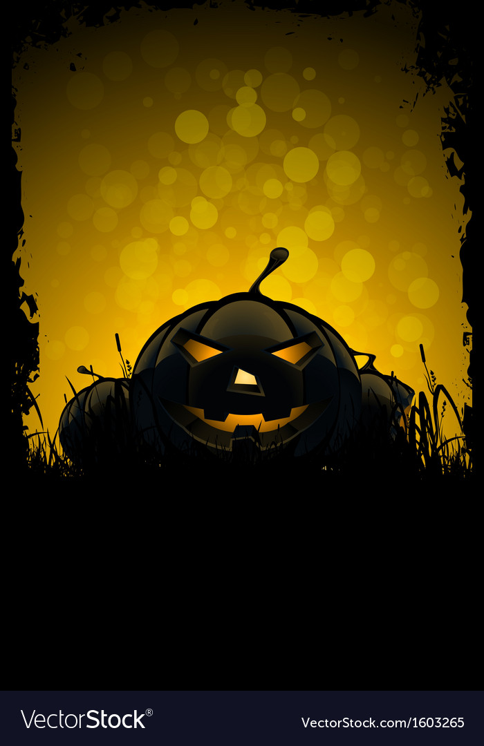 Halloween background with pumpkins