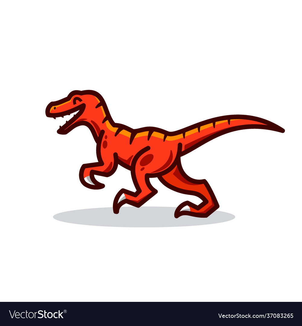 Dinosaur Running Vector Design Images, Long Tail Running Dinosaur