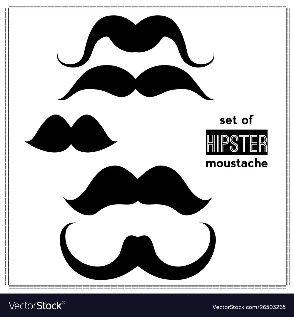 Set hipster mustache