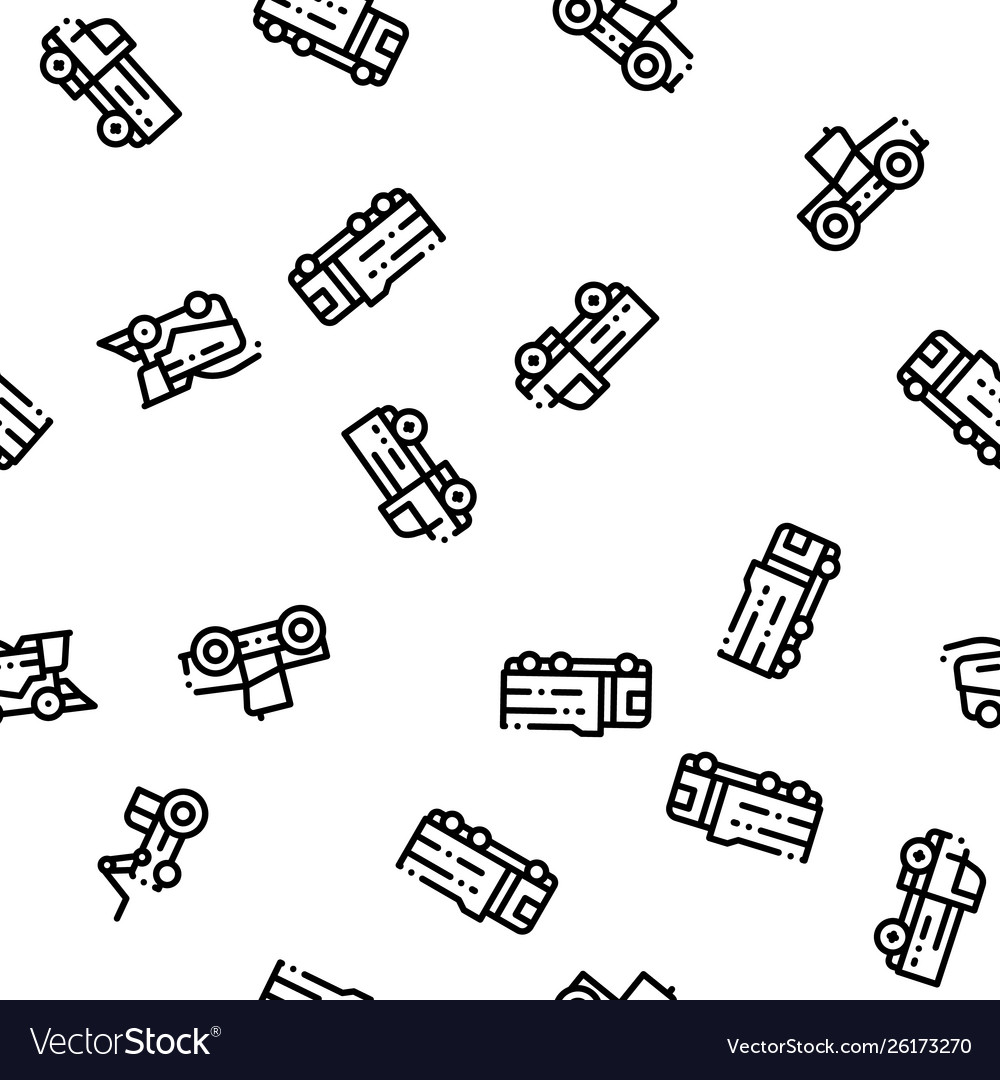 Agricultural vehicles seamless pattern