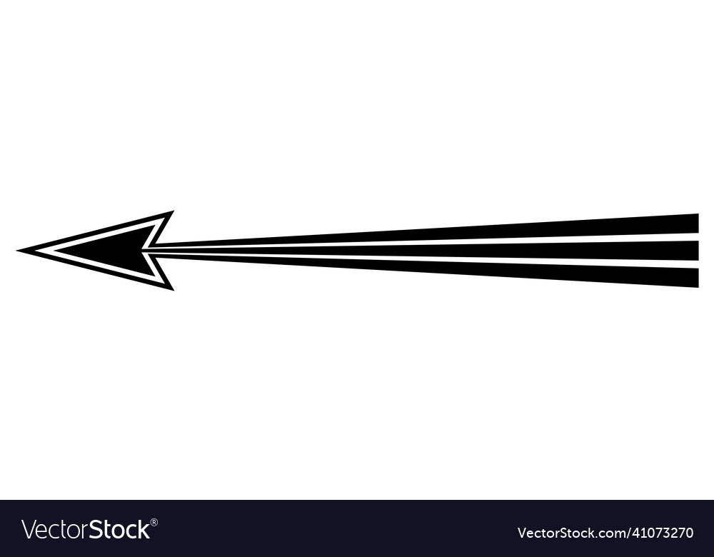 Arrow indicating the path direction movement