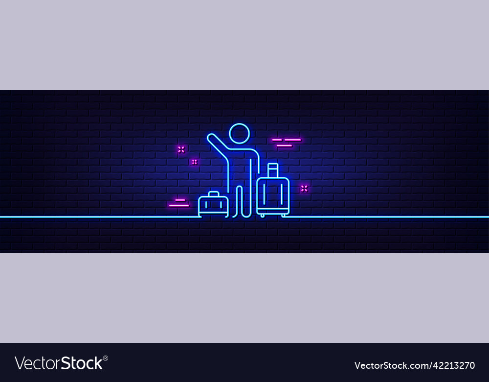 Baggage reclaim line icon airport transfer sign Vector Image
