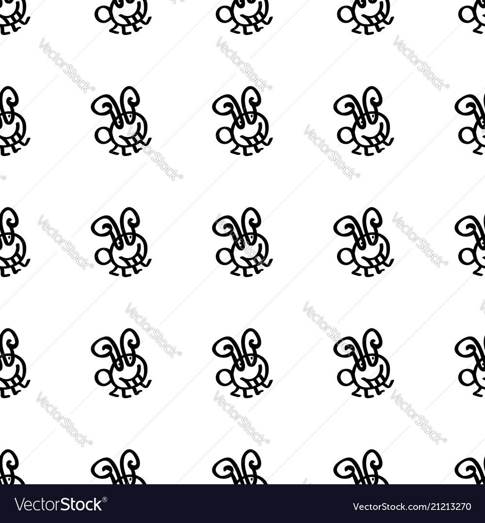 Cute seamless pattern with easter rabbit