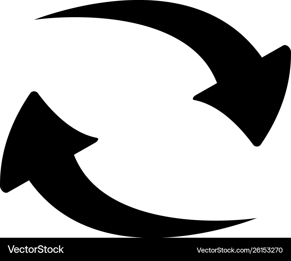 Refresh icon update reload Royalty Free Vector Image
