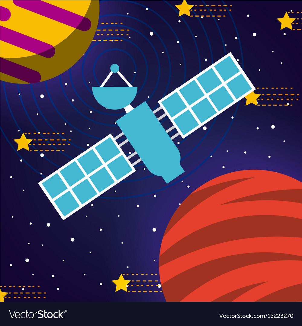 Solar system flat Royalty Free Vector Image - VectorStock