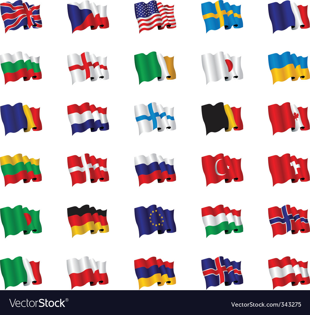 Flags Royalty Free Vector Image - VectorStock