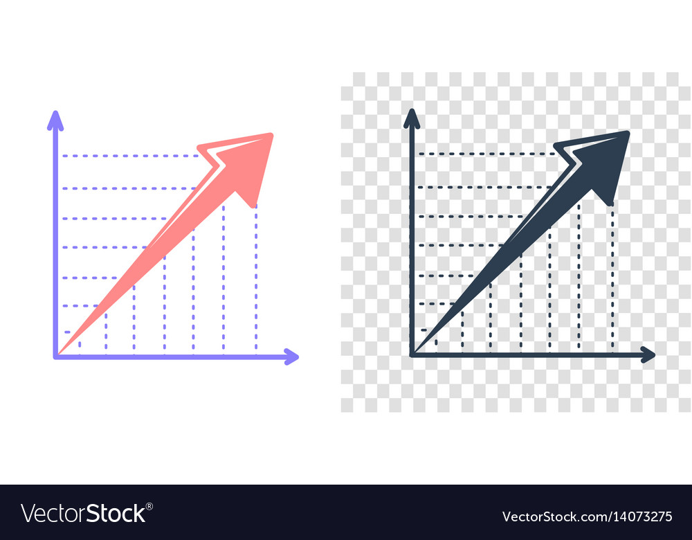 Growing graph icon