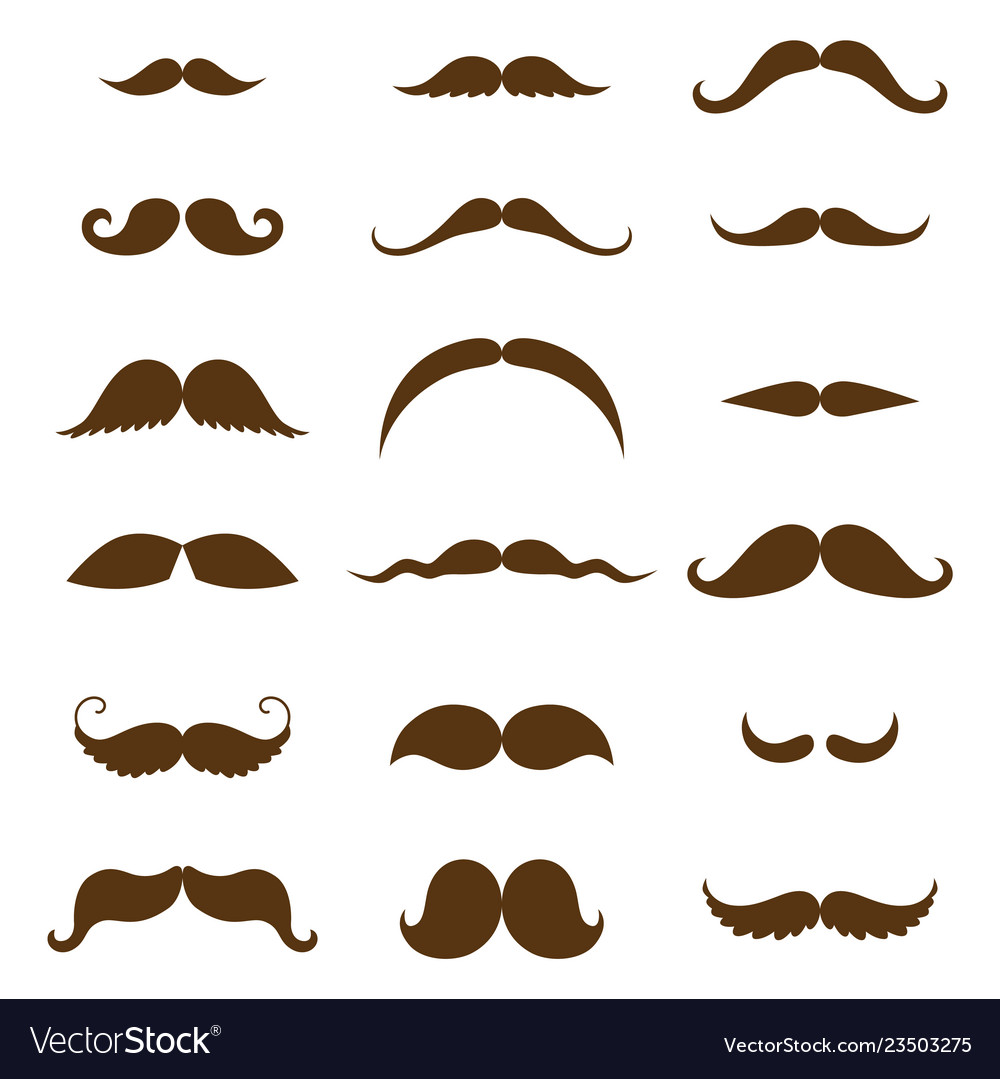 Mustache Kollektion schwarz silhouette