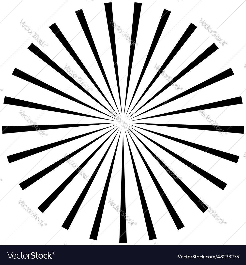 Sunburst starburst rays radial beams circle Vector Image