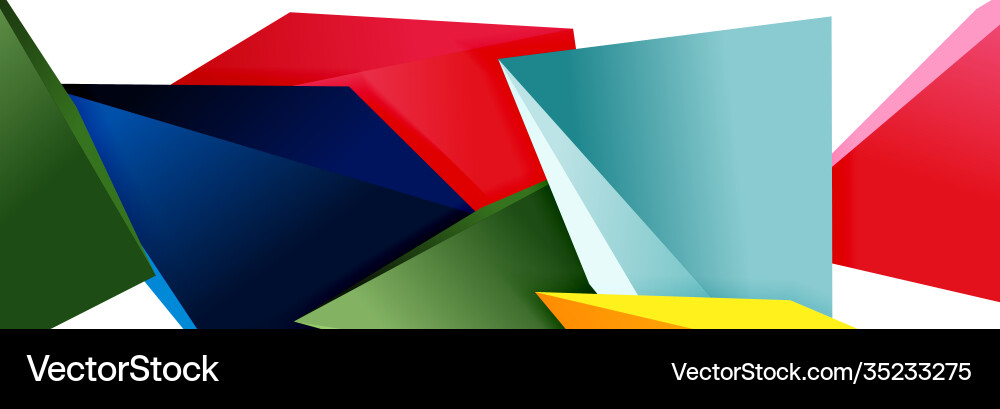 Triangle mosaic abstract background 3d triangular Vector Image