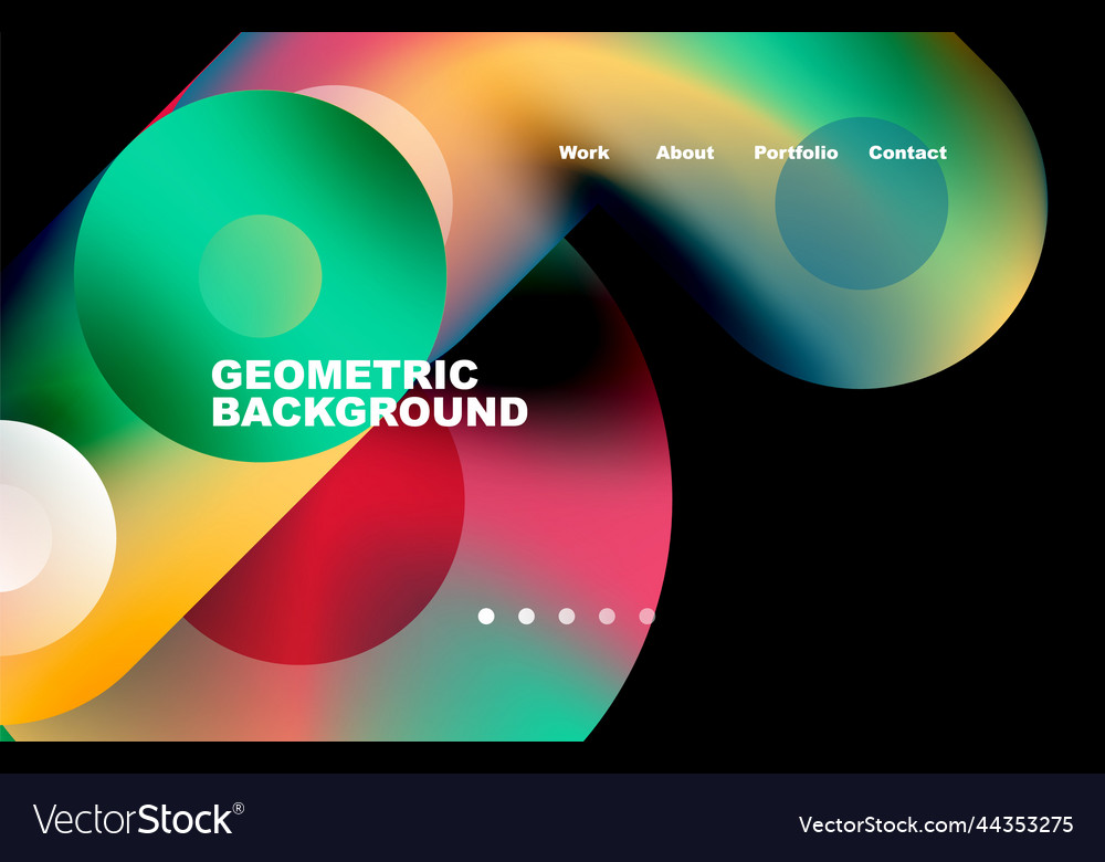 Website landing page abstract geometric background