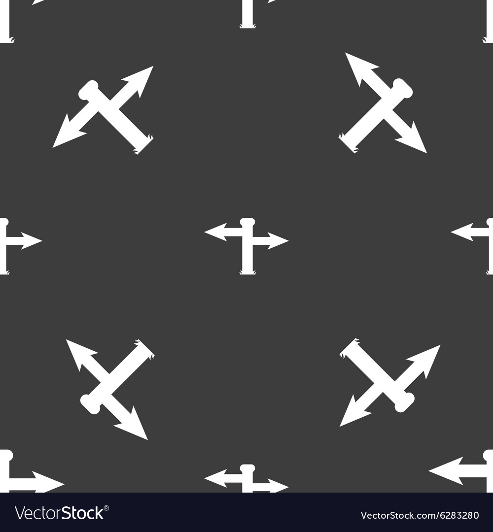 Blank road sign icon seamless pattern