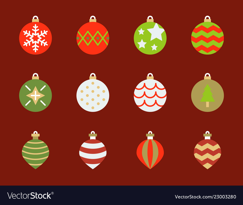 Weihnachtskugel Bauble Icon Set geeignet für den Einsatz