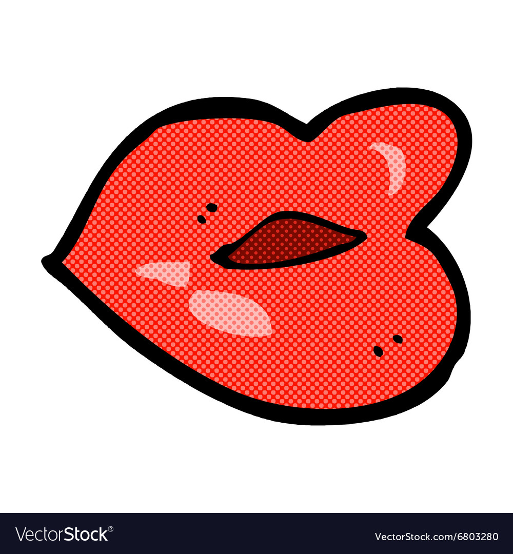 Comic cartoon lips