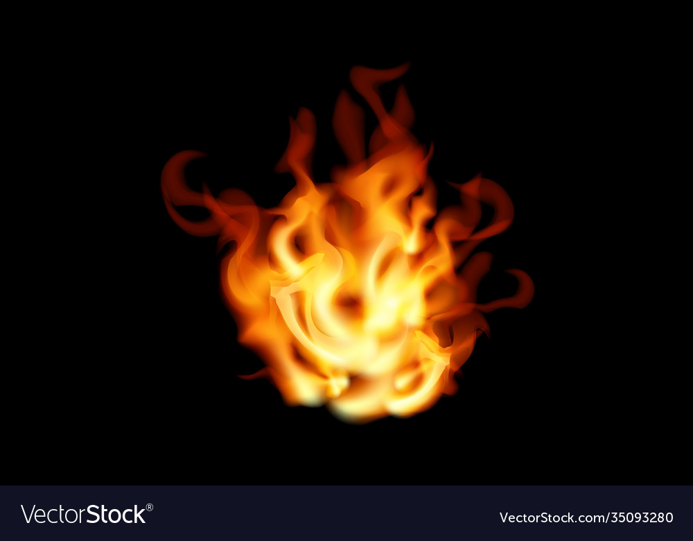 Fire on black background