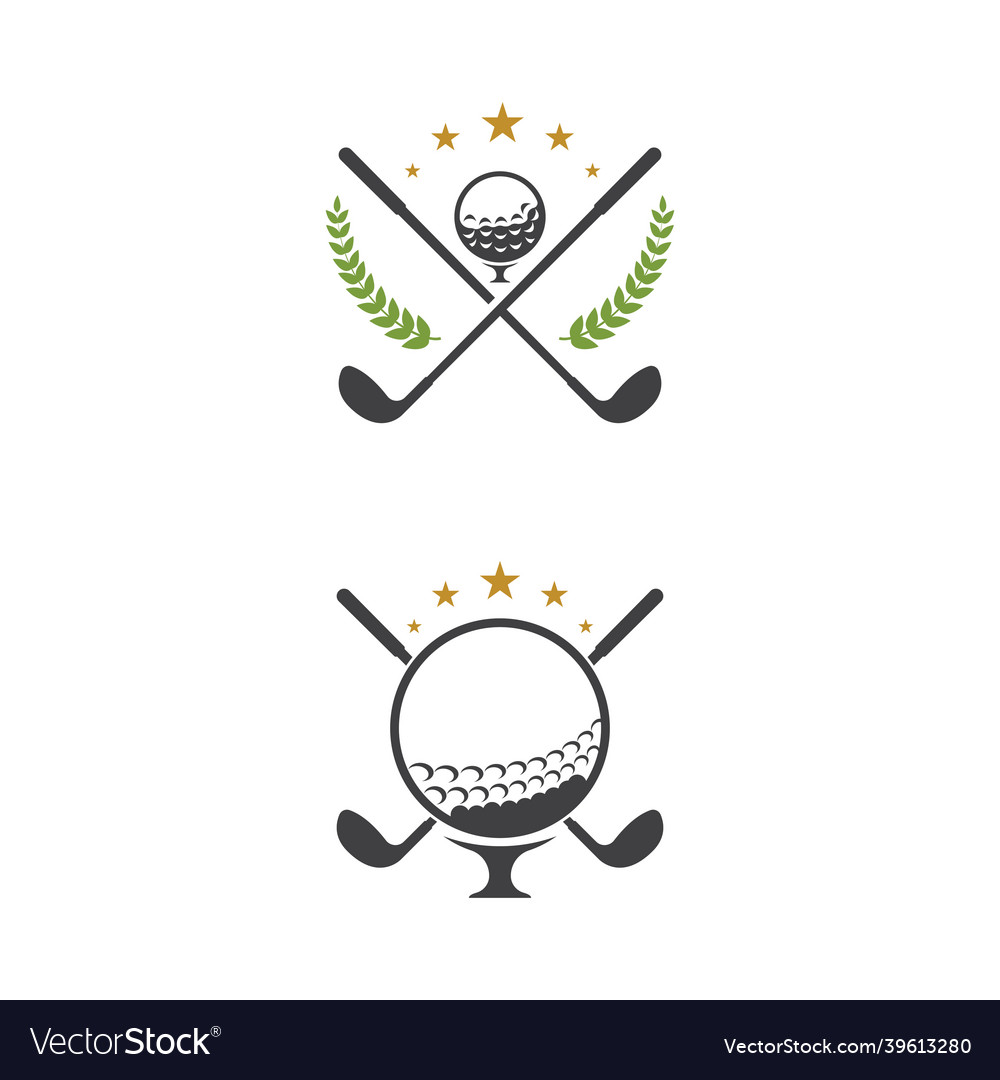 Golf sport icon template Royalty Free Vector Image