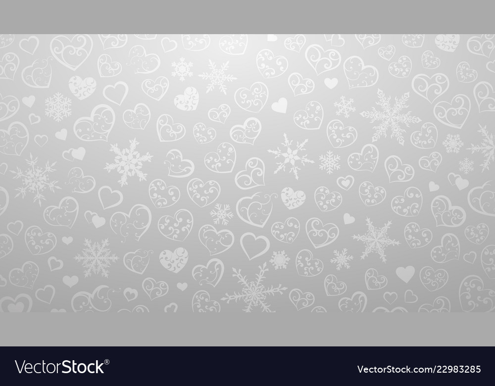 Background of hearts and snowflakes Royalty Free Vector