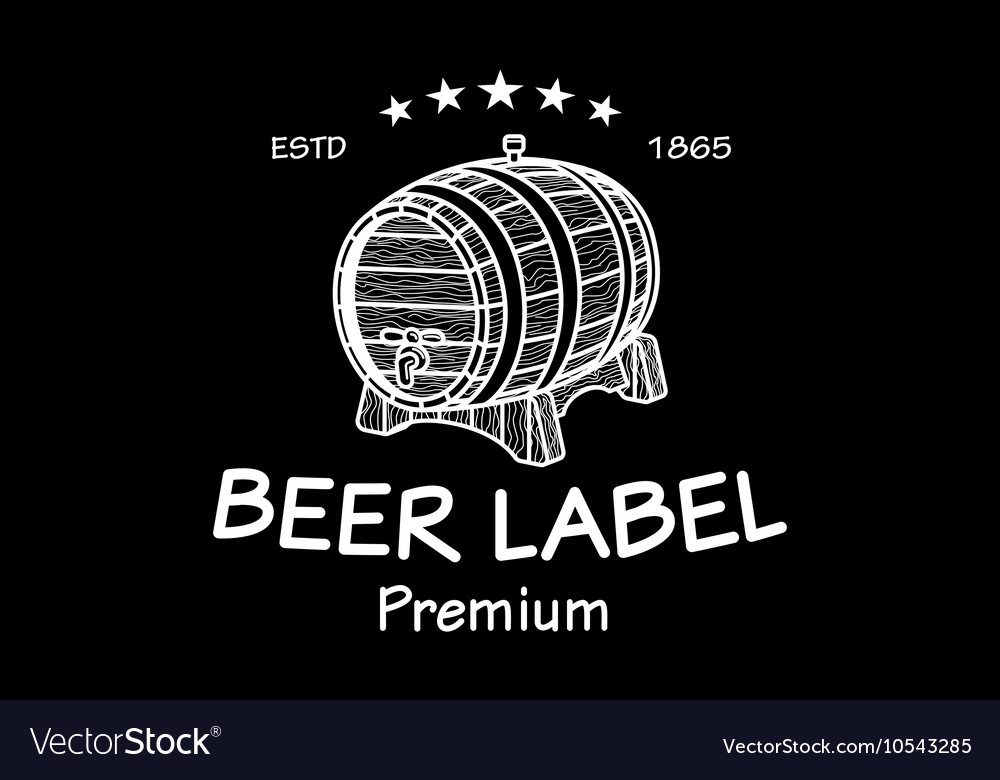 Cask sketch set of vintage logo templates for beer